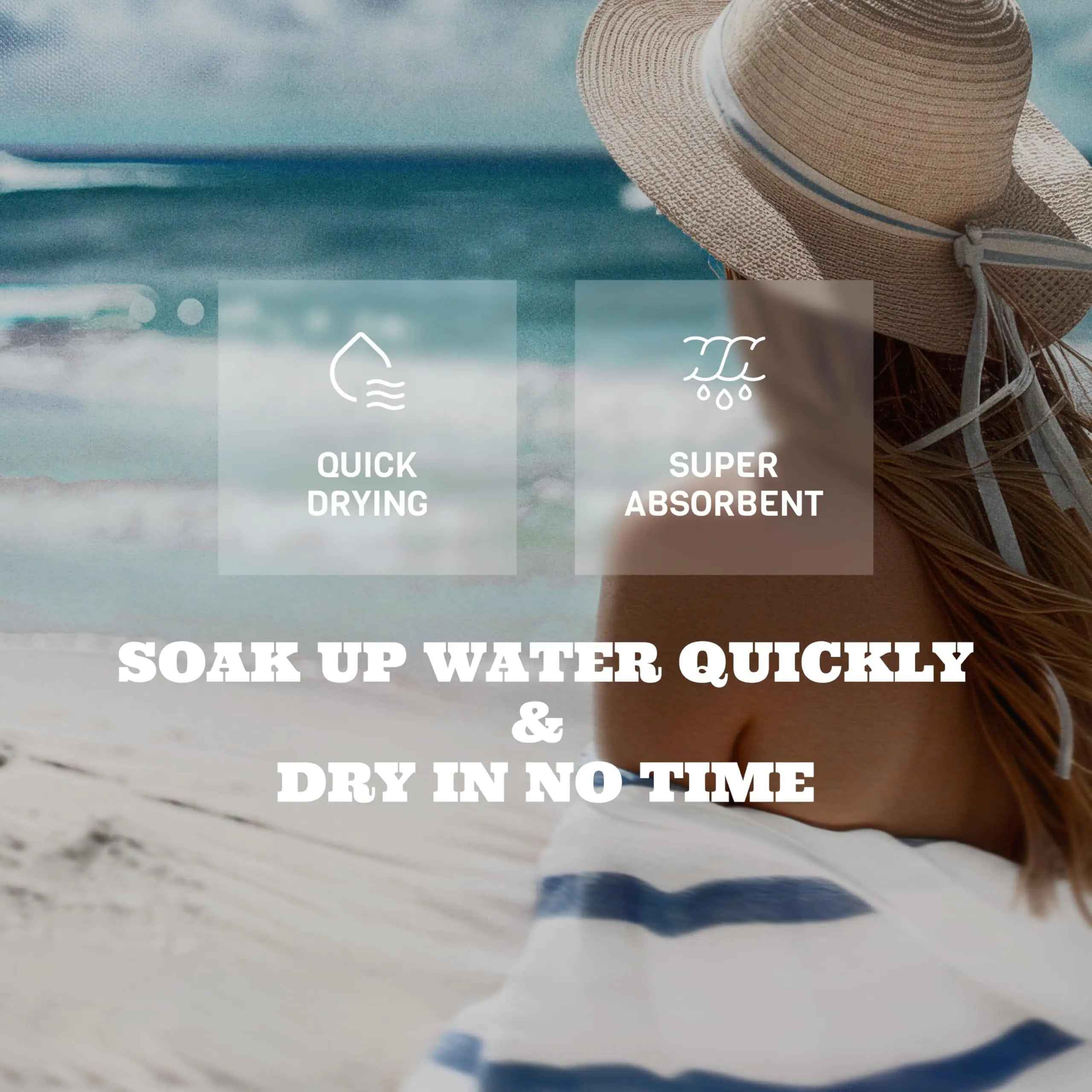 Pool Side Beach Towels Oversized 3 Pcs Set Cotton Towel Extra Large 70x35 Inch Feeling My Adventure