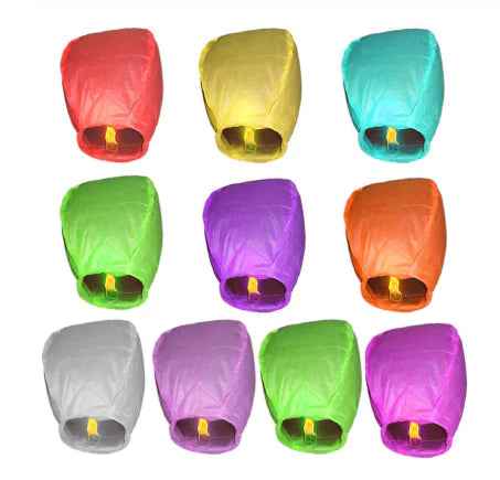 Dream Sky Lanterns - Colorful Kongming Wishes Feeling My Adventure