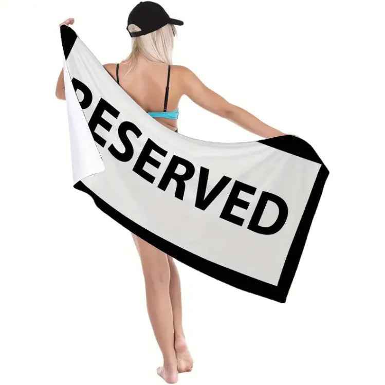 Chic Black & White Cotton Beach Towels – Quick-Dry & Soft - Feeling My Adventure