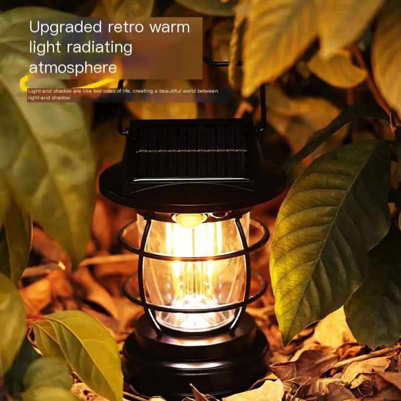 Outdoor Solar-Powered Camping Lantern - Waterproof & Vintage Feeling My Adventure