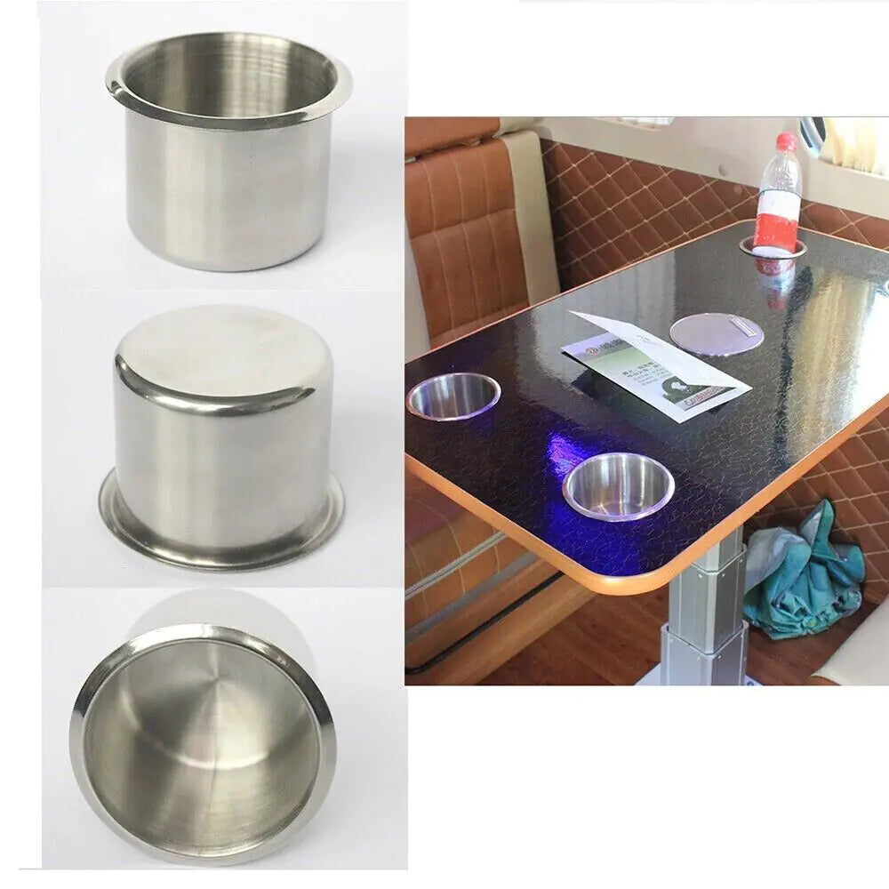Universal Stainless Steel Cup Drink Holders for Car Boat Truck Marine Camper RV Feeling My Adventure
