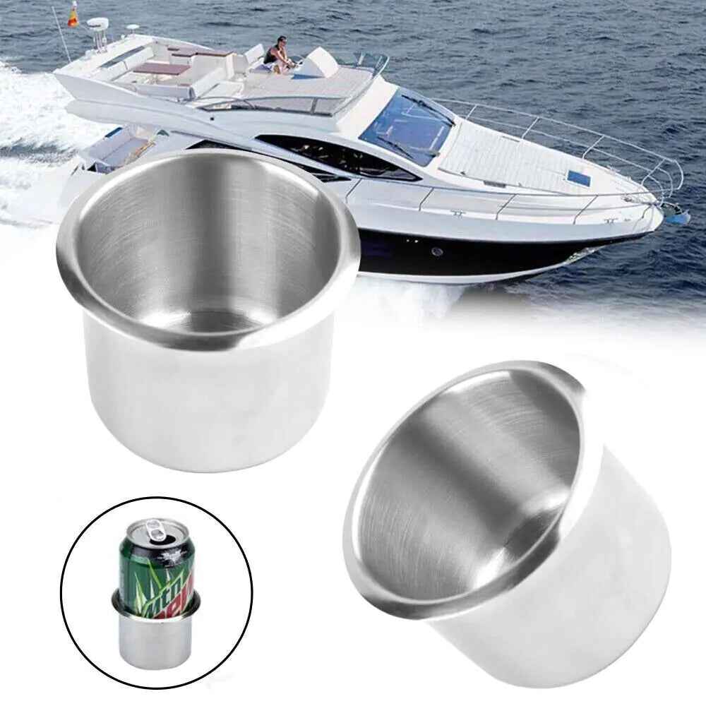 Universal Stainless Steel Cup Drink Holders for Car Boat Truck Marine Camper RV Feeling My Adventure