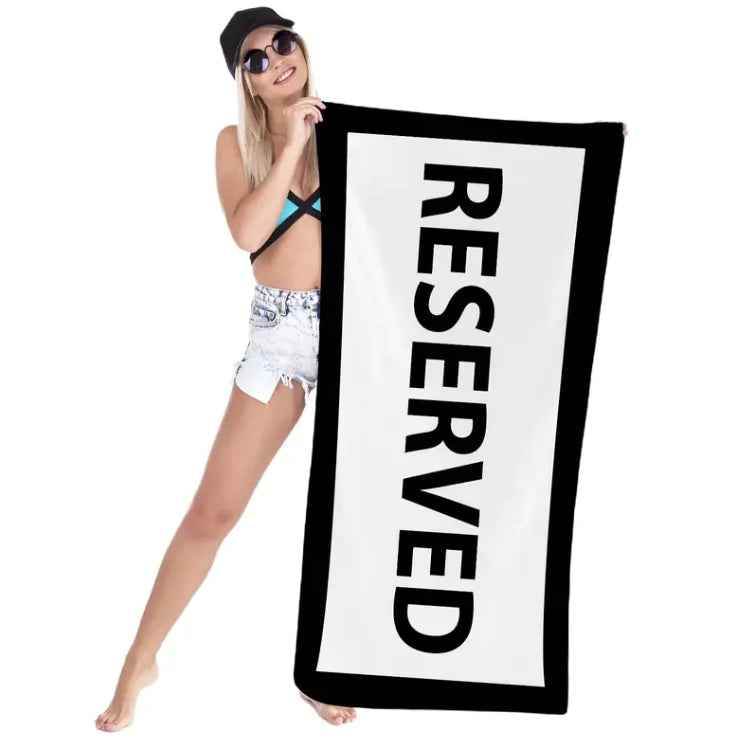 Chic Black & White Cotton Beach Towels – Quick-Dry & Soft - Feeling My Adventure