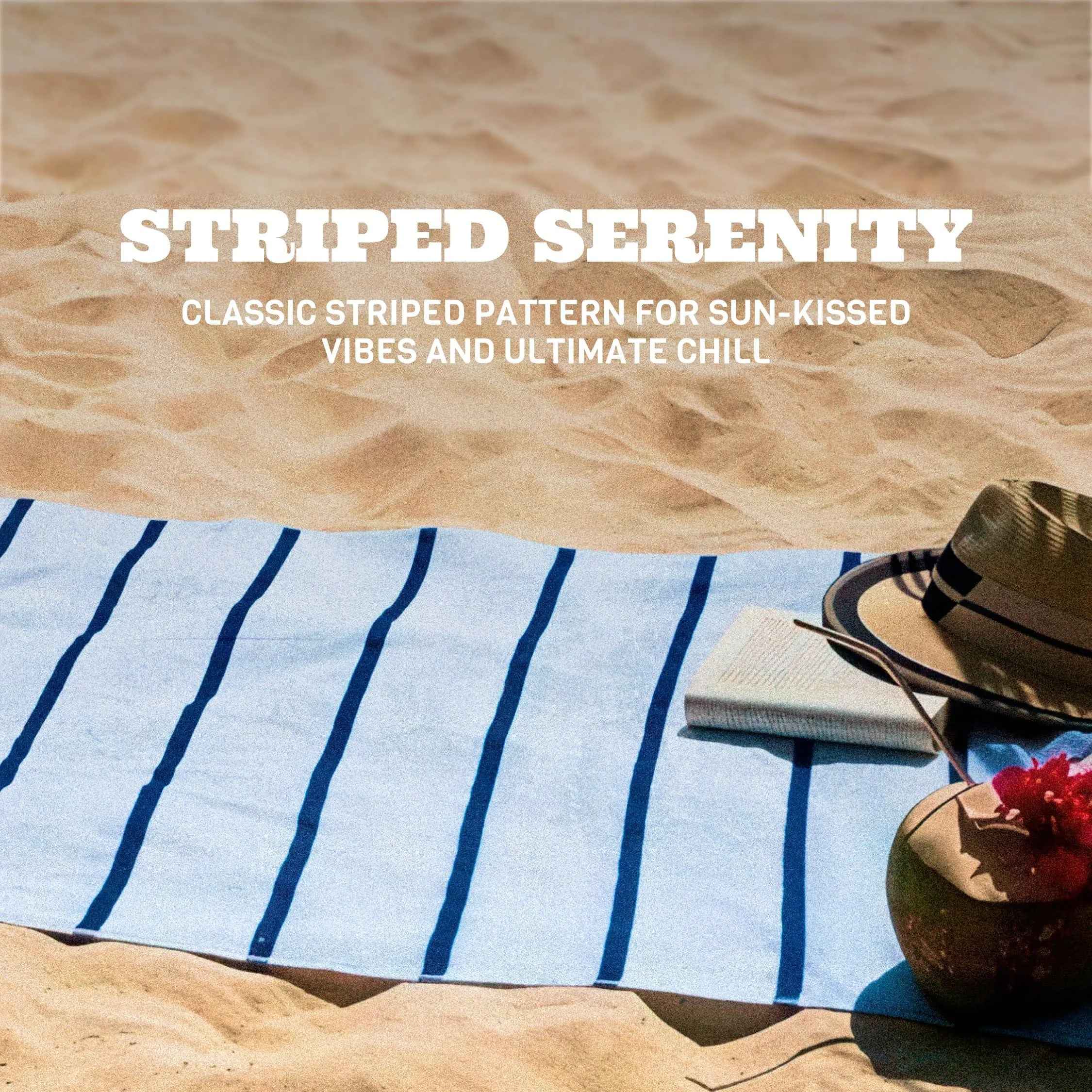 Pool Side Beach Towels Oversized 3 Pcs Set Cotton Towel Extra Large 70x35 Inch Feeling My Adventure