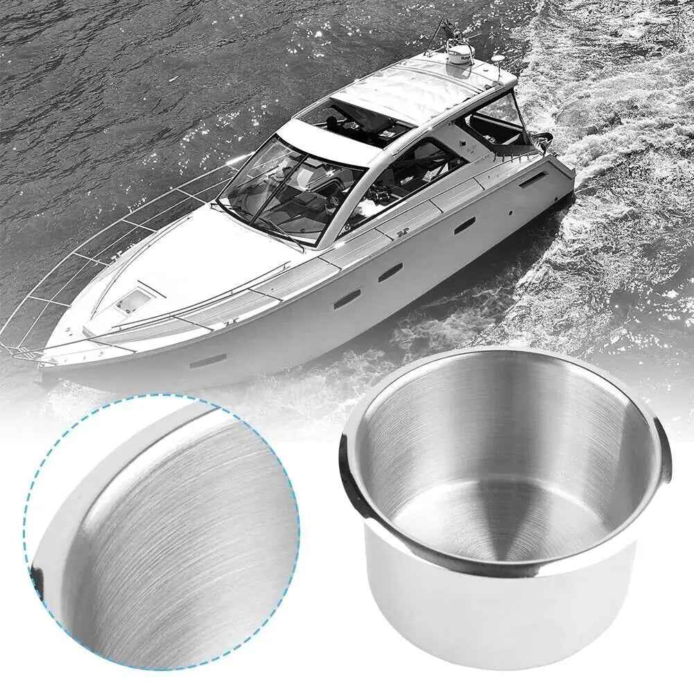 Universal Stainless Steel Cup Drink Holders for Car Boat Truck Marine Camper RV Feeling My Adventure