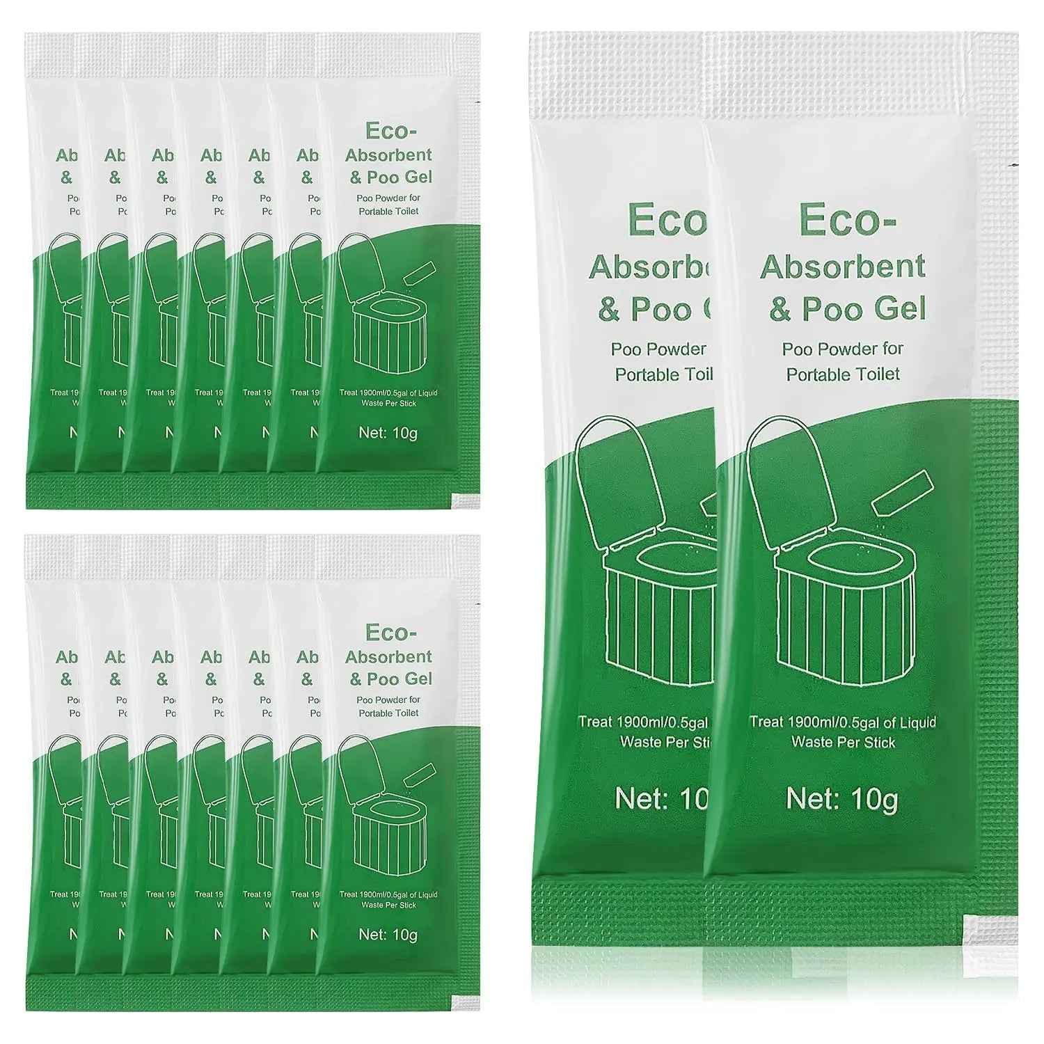 EcoPoo Gel 100-Pack for Portable Toilets Feeling My Adventure
