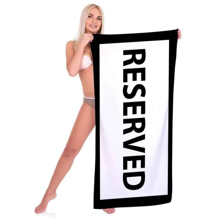 Chic Black & White Cotton Beach Towels – Quick-Dry & Soft - Feeling My Adventure