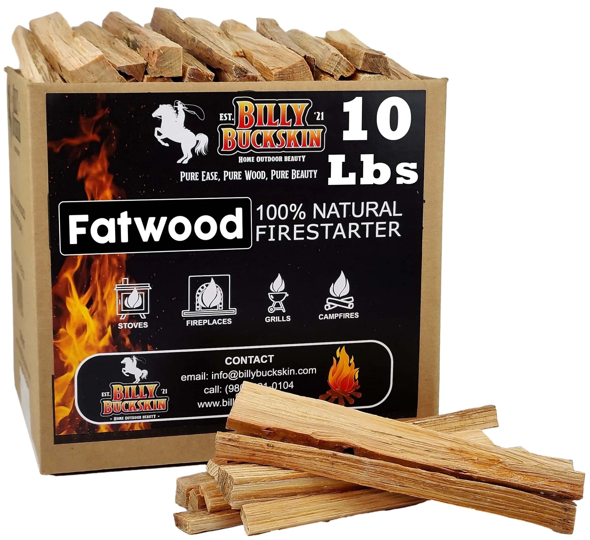 10lb Eco - Friendly Fatwood Fire Starters - Feeling My Adventure
