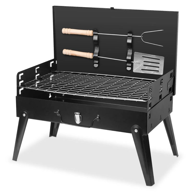 Portable Foldable Charcoal BBQ Grill for Outdoor Camping & Picnics - Feeling My Adventure