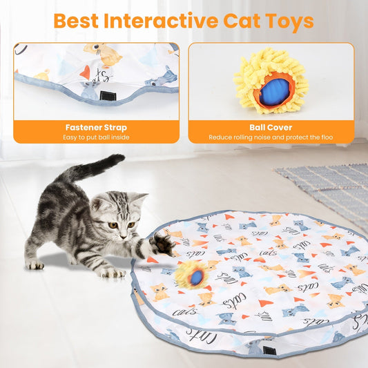 Rechargeable Interactive Cat Toy - Rolling Ball in Pouch - Feeling My Adventure