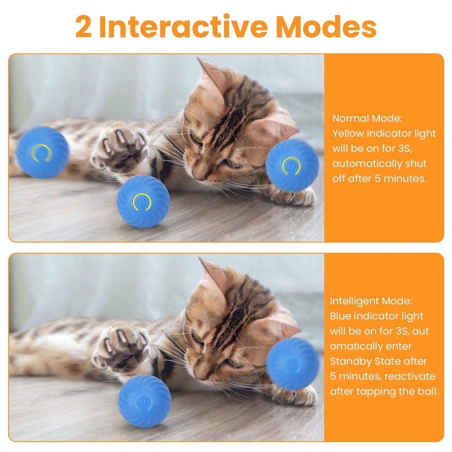 Rechargeable Interactive Cat Toy - Rolling Ball in Pouch - Feeling My Adventure