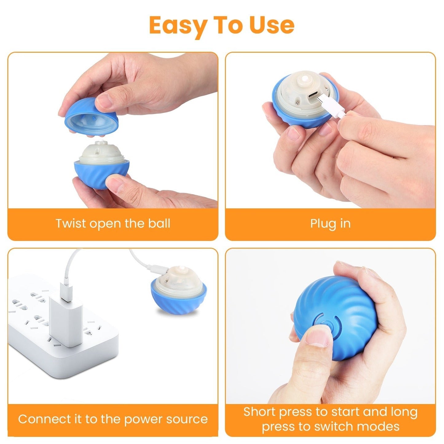 Rechargeable Interactive Cat Toy - Rolling Ball in Pouch - Feeling My Adventure