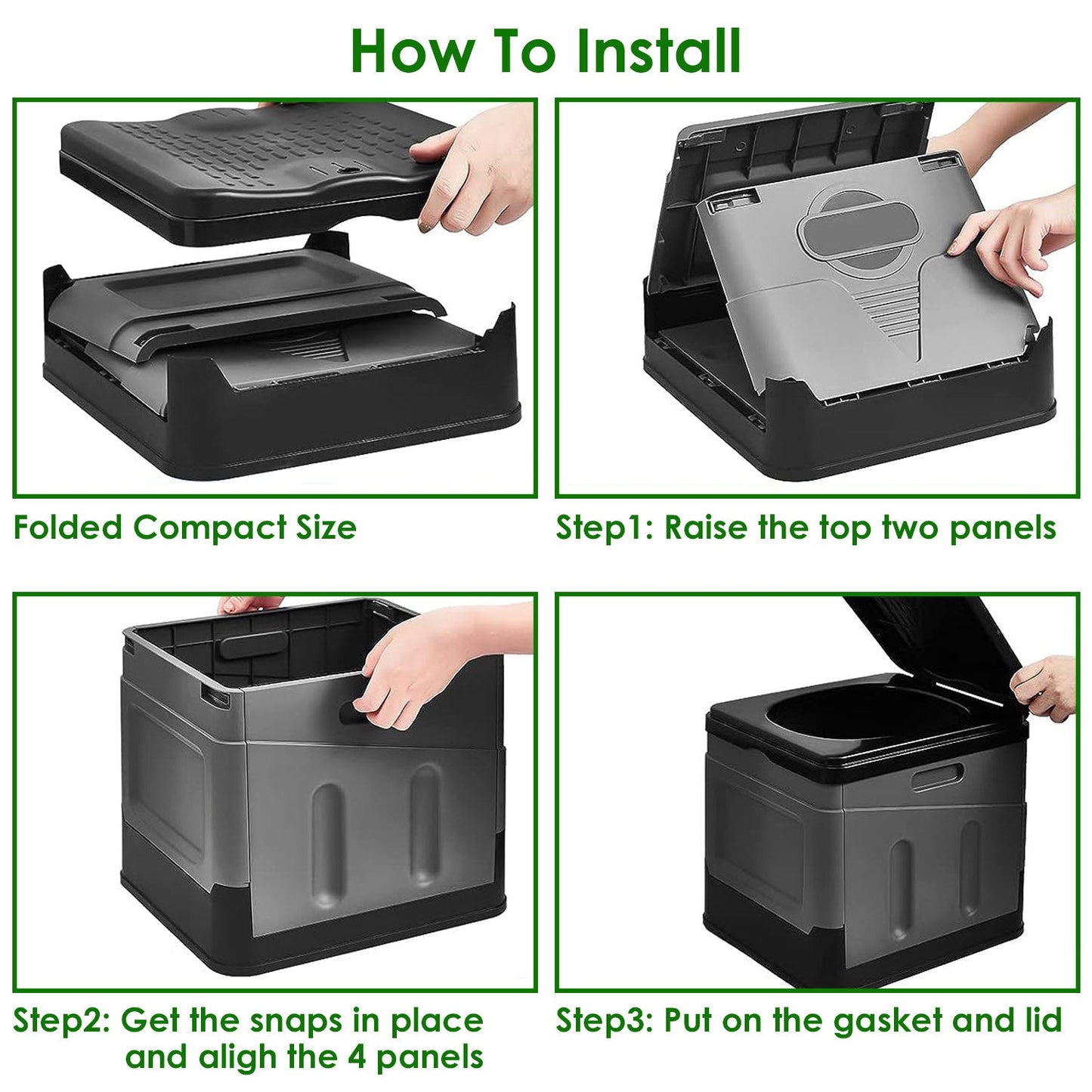 Portable Foldable Travel Toilet with Carry Bag for Outdoor Adventures - Feeling My Adventure