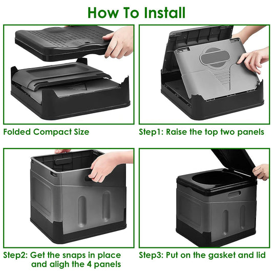 Portable Foldable Travel Toilet with Carry Bag for Outdoor Adventures - Feeling My Adventure