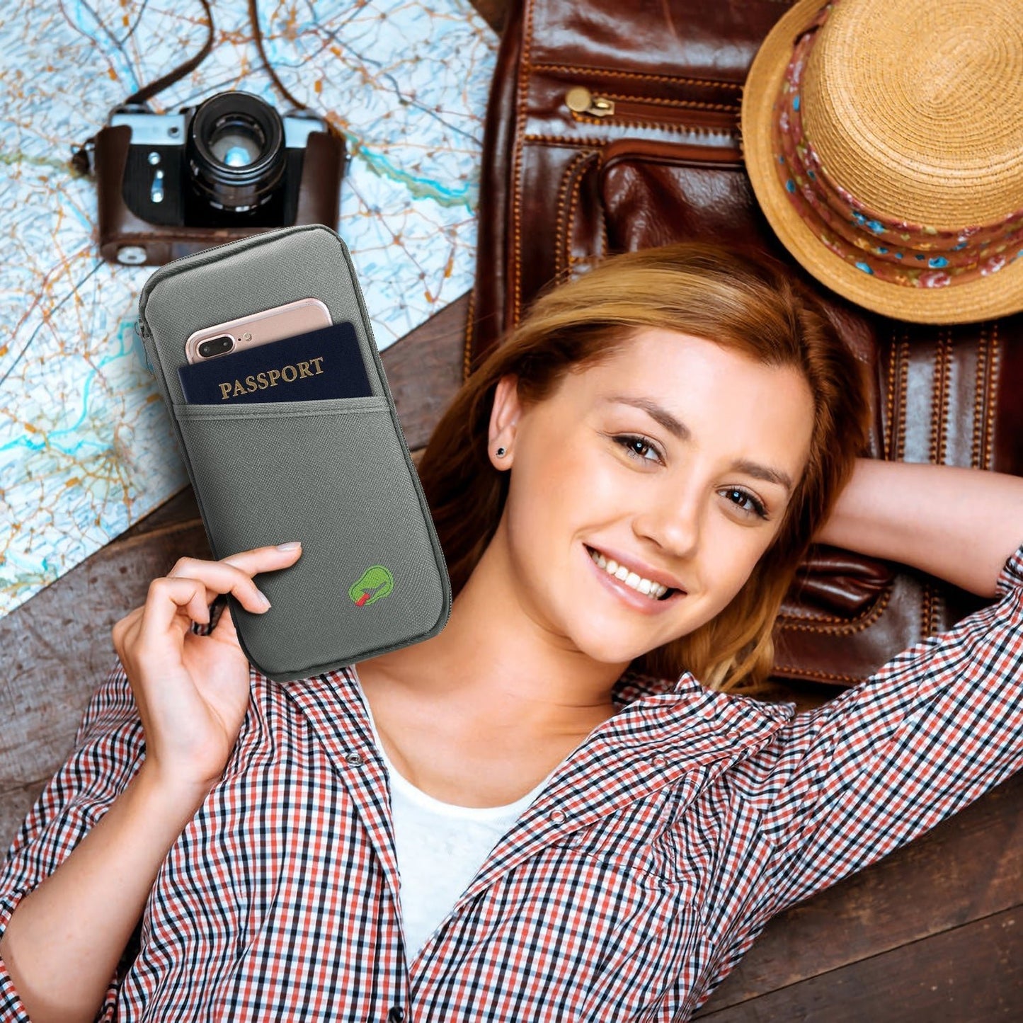 Water-Repellent Passport Wallet & Phone Organizer for Business Travel - Feeling My Adventure