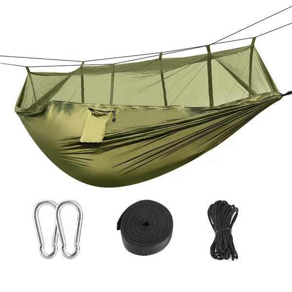 600LBS Max Load 2 Person Hammock with Mosquito Net - Portable Outdoor Swing Bed - Feeling My Adventure