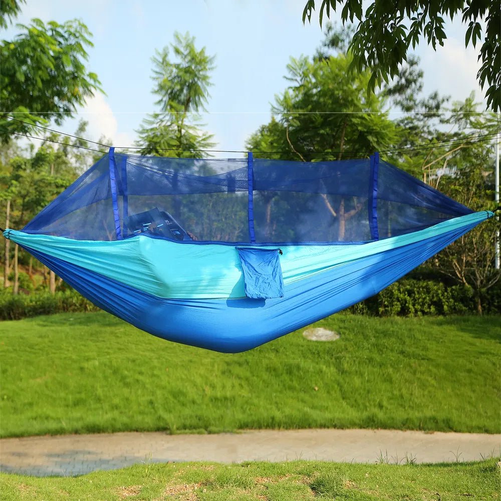 600LBS Max Load 2 Person Hammock with Mosquito Net - Portable Outdoor Swing Bed - Feeling My Adventure