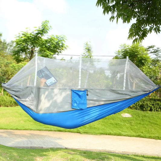 600LBS Max Load 2 Person Hammock with Mosquito Net - Portable Outdoor Swing Bed - Feeling My Adventure