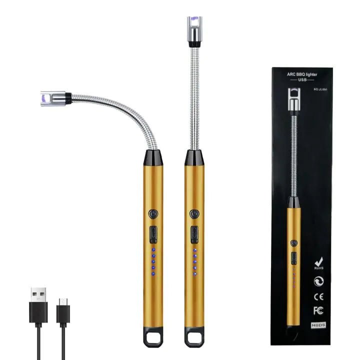 2 - Piece Electric Arc Lighter with Flexible Neck & LED Display - Feeling My Adventure