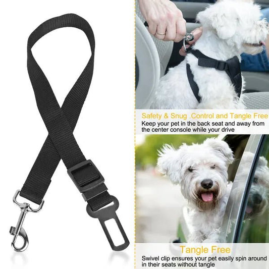 2Pcs Pet Dog Seat Belt Leash Adjustable Pet Dog Cat Safety Leads Harness - Feeling My Adventure