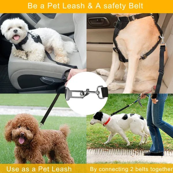 2Pcs Pet Dog Seat Belt Leash Adjustable Pet Dog Cat Safety Leads Harness - Feeling My Adventure