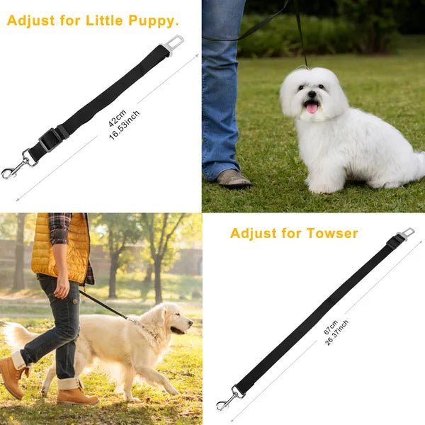 2Pcs Pet Dog Seat Belt Leash Adjustable Pet Dog Cat Safety Leads Harness - Feeling My Adventure