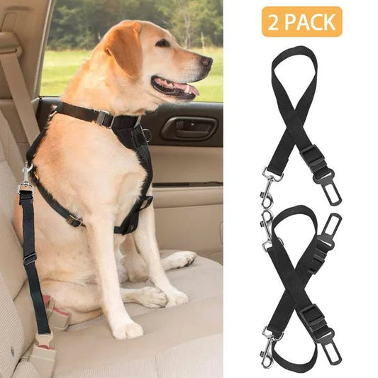 2Pcs Pet Dog Seat Belt Leash Adjustable Pet Dog Cat Safety Leads Harness - Feeling My Adventure