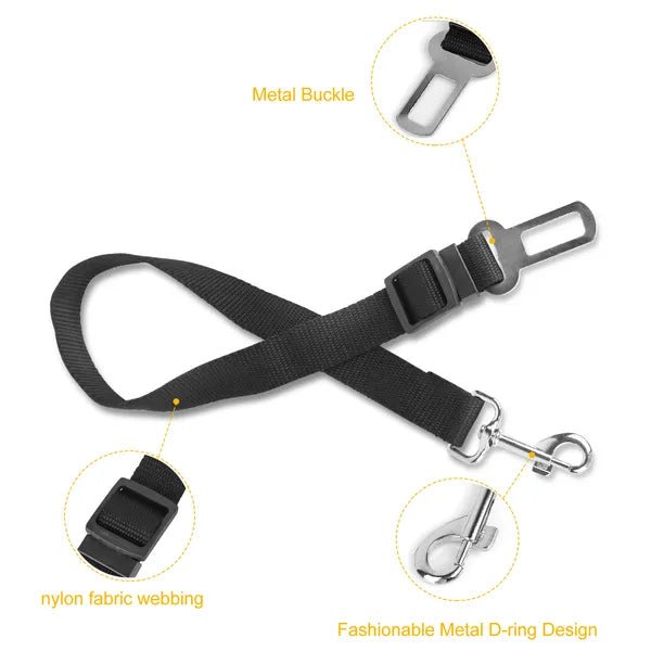 2Pcs Pet Dog Seat Belt Leash Adjustable Pet Dog Cat Safety Leads Harness - Feeling My Adventure