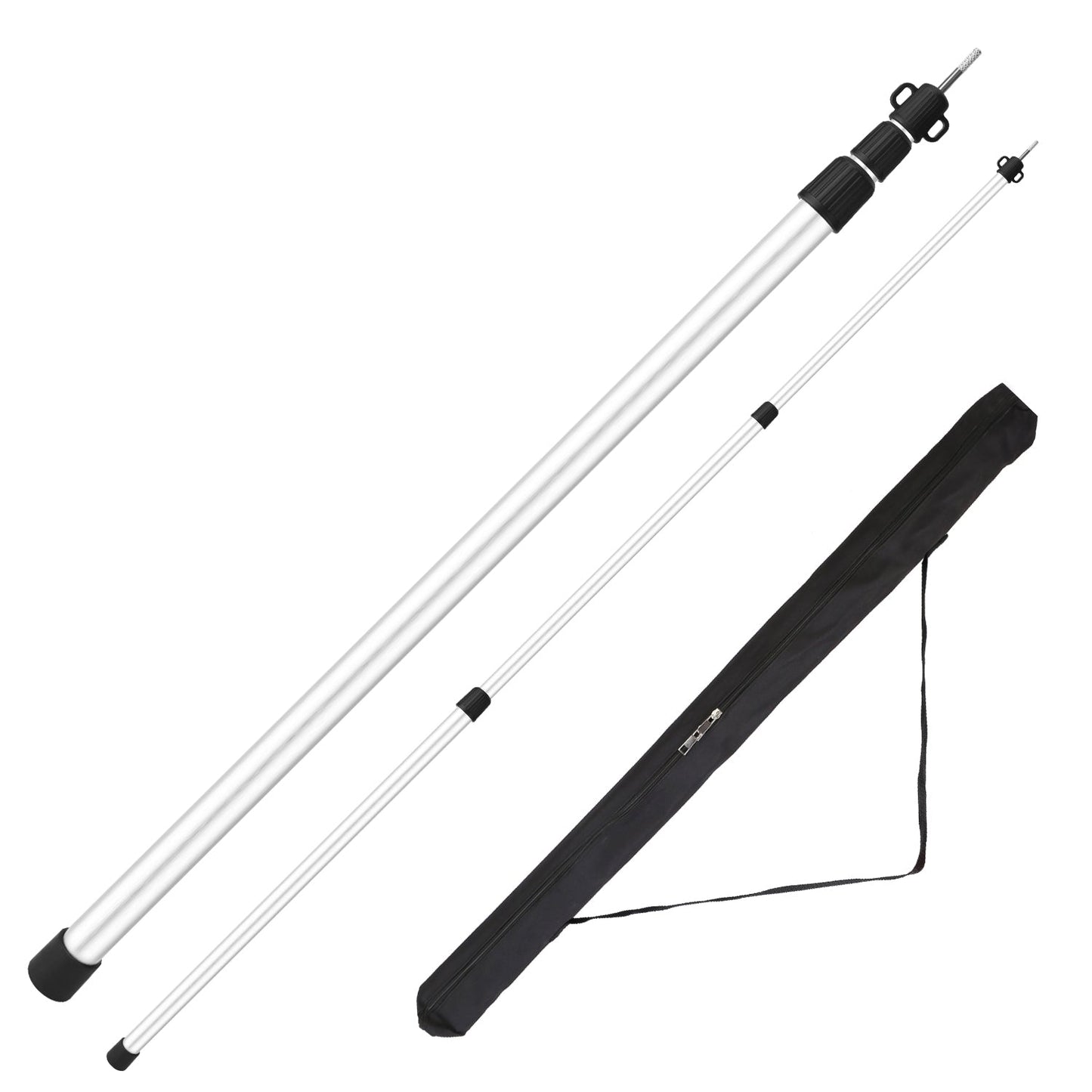 Portable Telescoping Tarp Poles - 2Pcs, Adjustable 3-7.5FT Aluminum Awning Rods - Feeling My Adventure