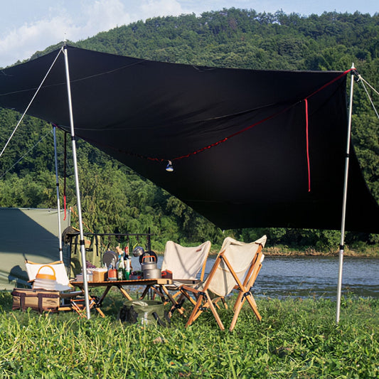 Portable Telescoping Tarp Poles - 2Pcs, Adjustable 3-7.5FT Aluminum Awning Rods - Feeling My Adventure
