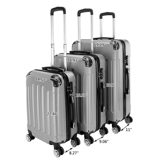 3 - in - 1 Portable ABS Trolley Case - Feeling My Adventure