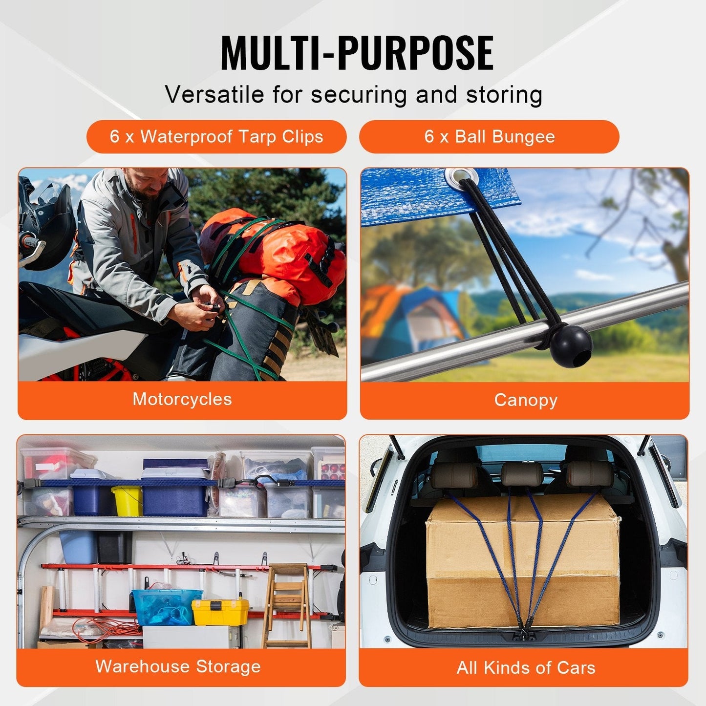 32 Pcs Flat Bungee Cord Set 17 Mm Heavy Duty Bungee Straps With J-Hooks - Feeling My Adventure