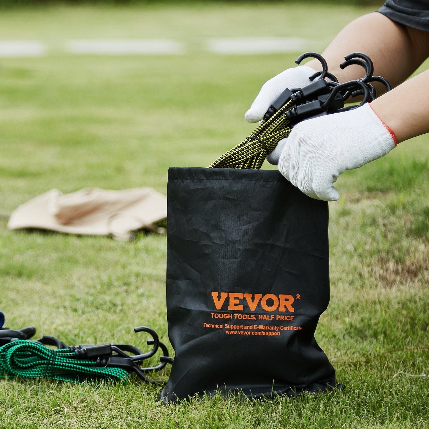 32 Pcs Flat Bungee Cord Set 17 Mm Heavy Duty Bungee Straps With J-Hooks - Feeling My Adventure