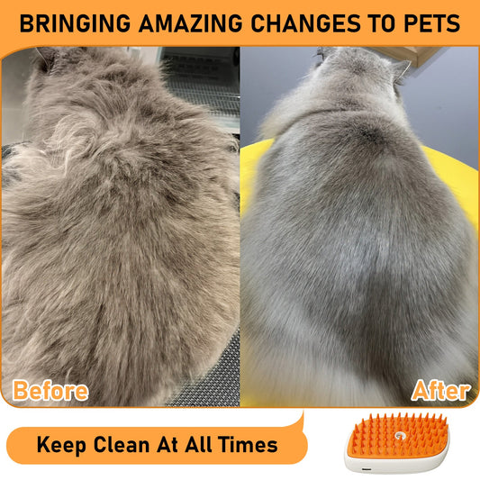 Cat Grooming Set: Steam Brush, Shedding Spray Comb, Hair Removal, Water Spritz Cepillo - Feeling My Adventure