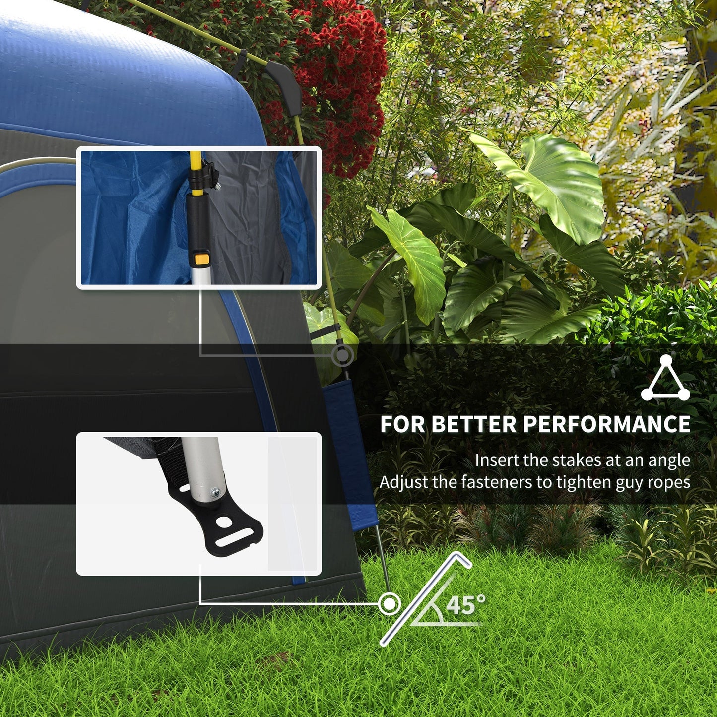 Pop Up Camping Tent for 4 People - Quick Setup, Automatic Hydraulic, Windows & Doors - Feeling My Adventure