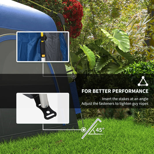 Pop Up Camping Tent for 4 People - Quick Setup, Automatic Hydraulic, Windows & Doors - Feeling My Adventure