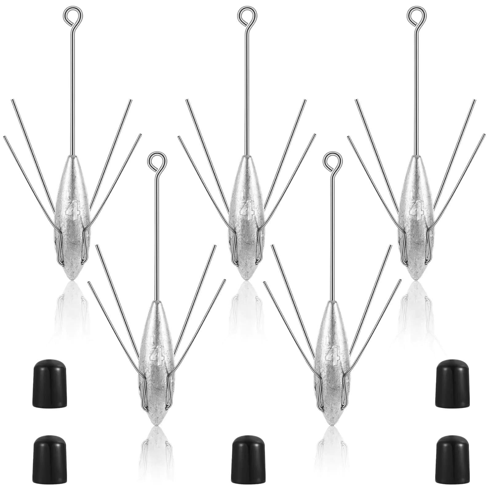 5 Pcs Sputnik Sinkers - Saltwater Surf Fishing Weights - Feeling My Adventure