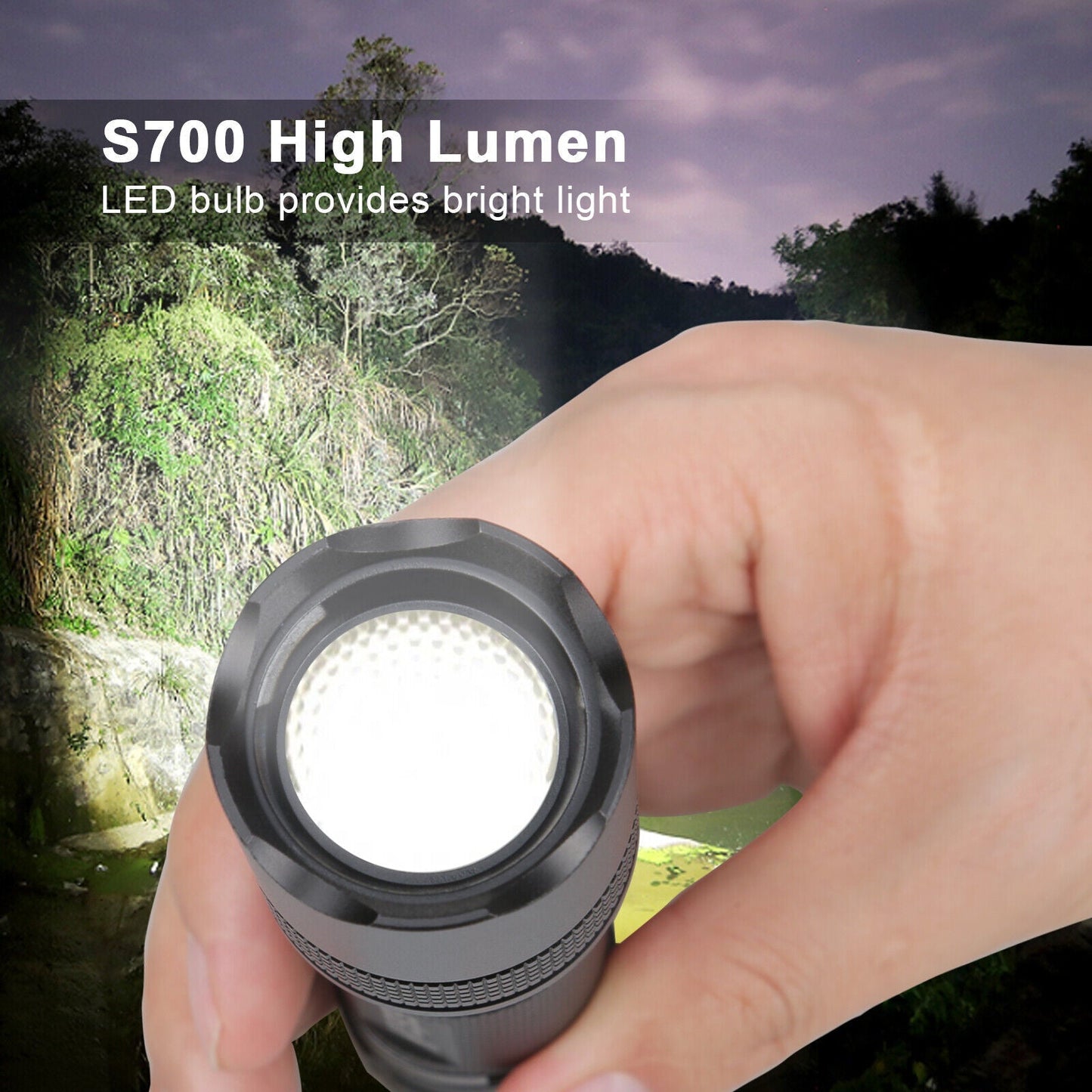 5.3oz Small & Extremely Zoomable LED Tactical Handheld Flashlight With Knife - Feeling My Adventure