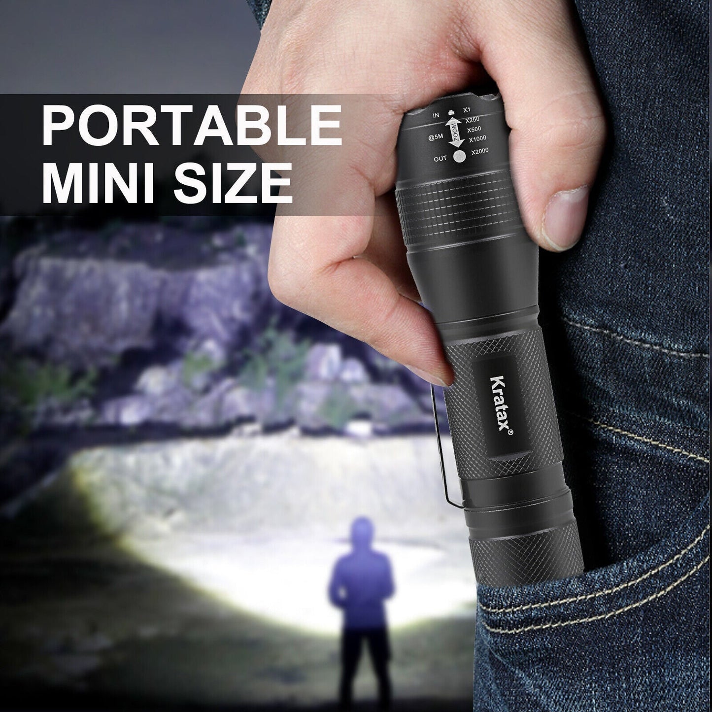 5.3oz Small & Extremely Zoomable LED Tactical Handheld Flashlight With Knife - Feeling My Adventure