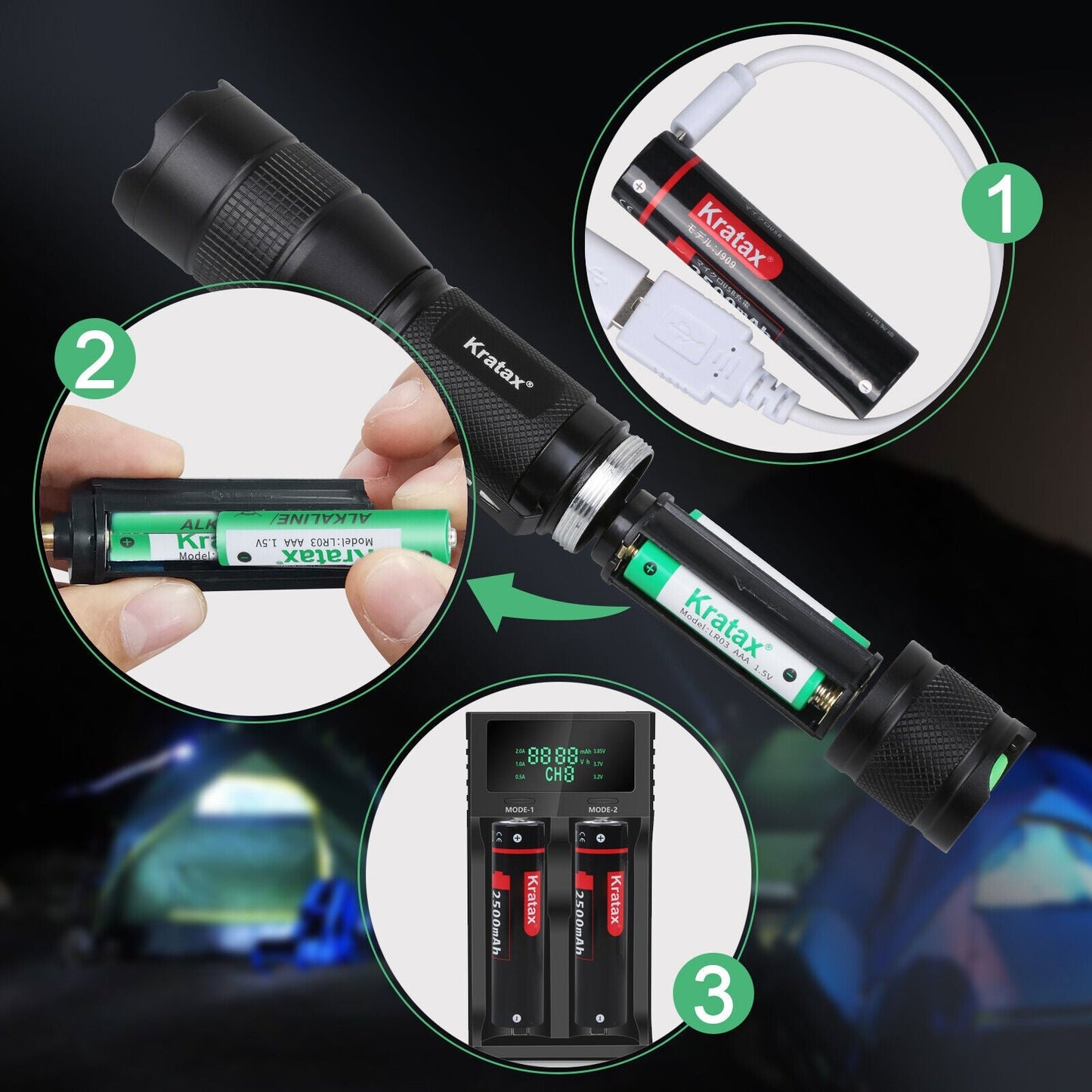 5.3oz Small & Extremely Zoomable LED Tactical Handheld Flashlight With Knife - Feeling My Adventure