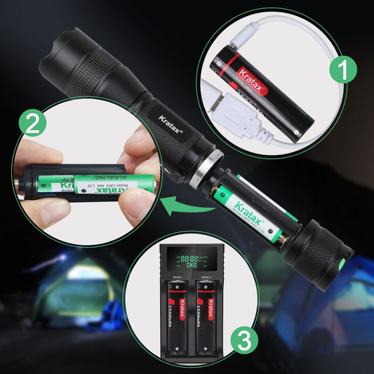 5.3oz Small & Extremely Zoomable LED Tactical Handheld Flashlight With Knife - Feeling My Adventure