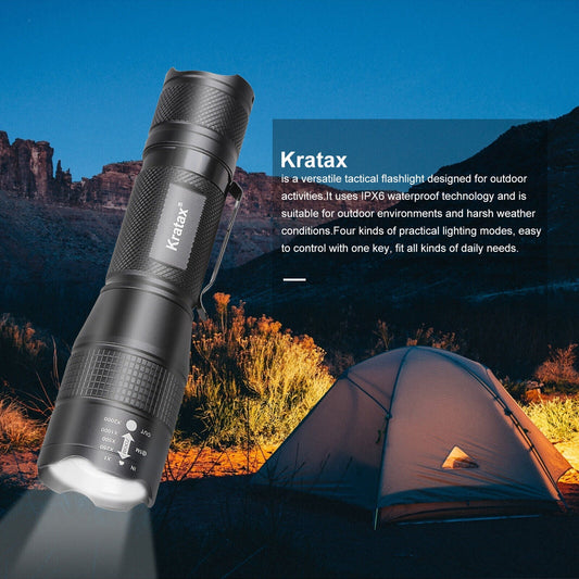 5.3oz Small & Extremely Zoomable LED Tactical Handheld Flashlight With Knife - Feeling My Adventure