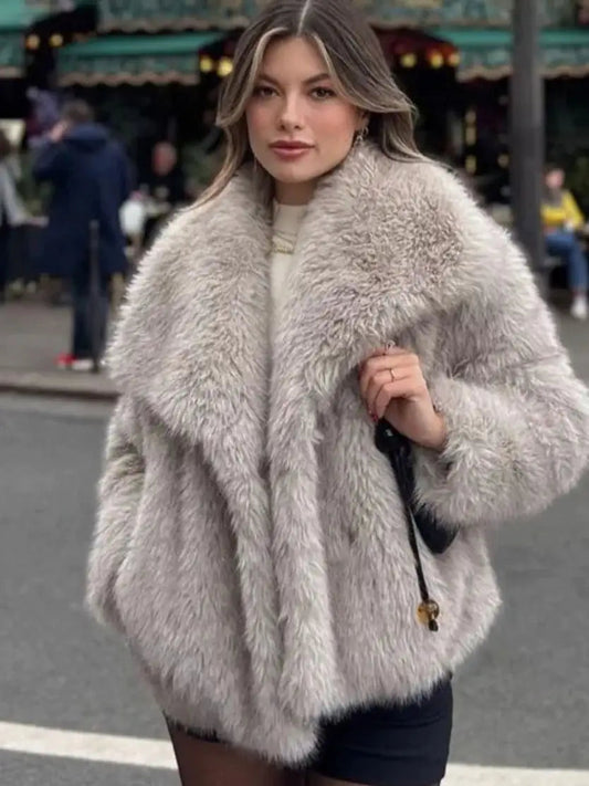 Chic Winter Plush Coat Feeling My Adventure