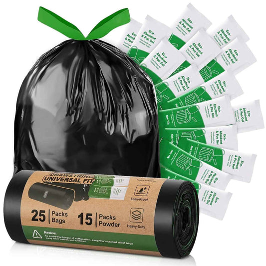 Eco-Camp Toilet Kit: 25 Biodegradable Bags & 15 Poo Gel Packs Feeling My Adventure
