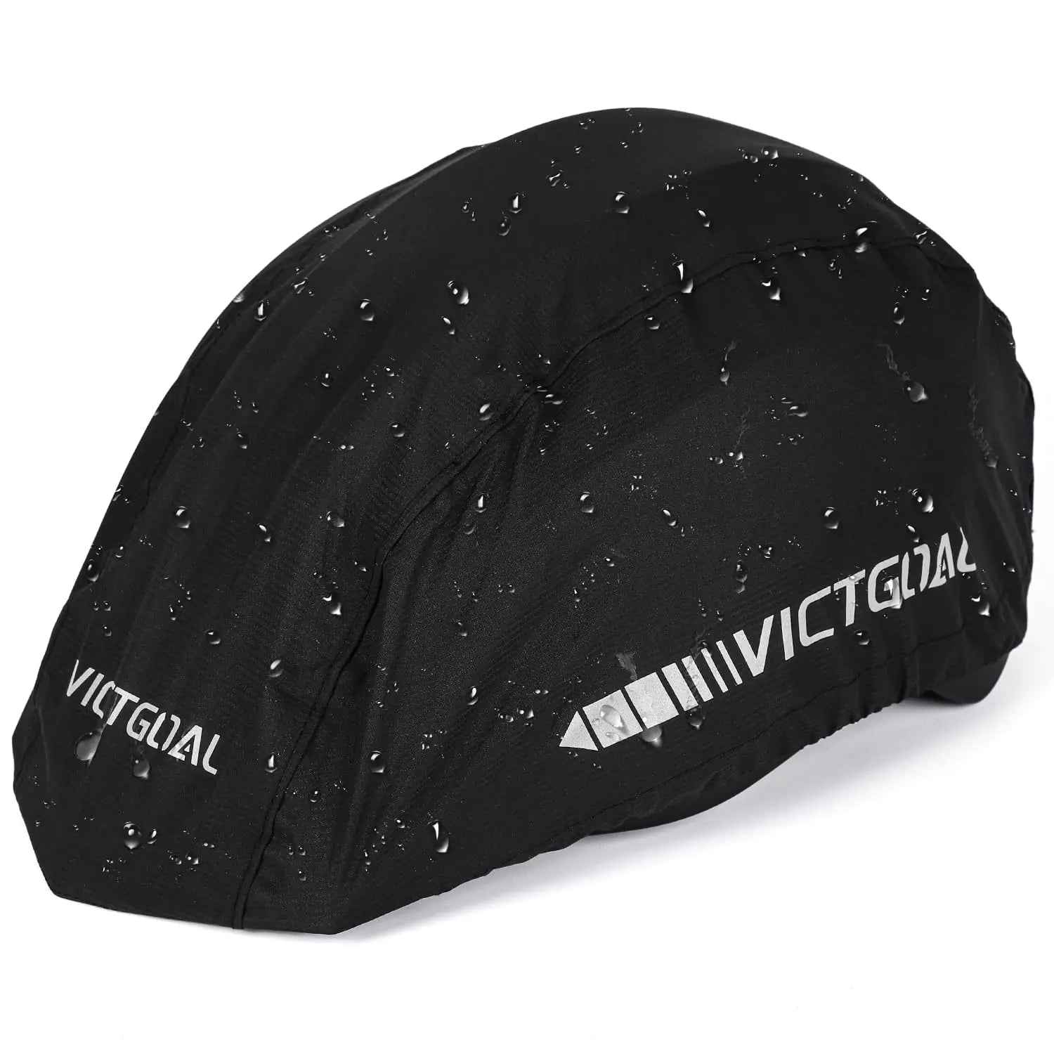 VICTGOAL Bike Helmet Cover with Reflective Stripes Waterproof Windproof Bicycle Helmets Rain Covers for Mountain Road Bike Cycling (Black) Feeling My Adventure