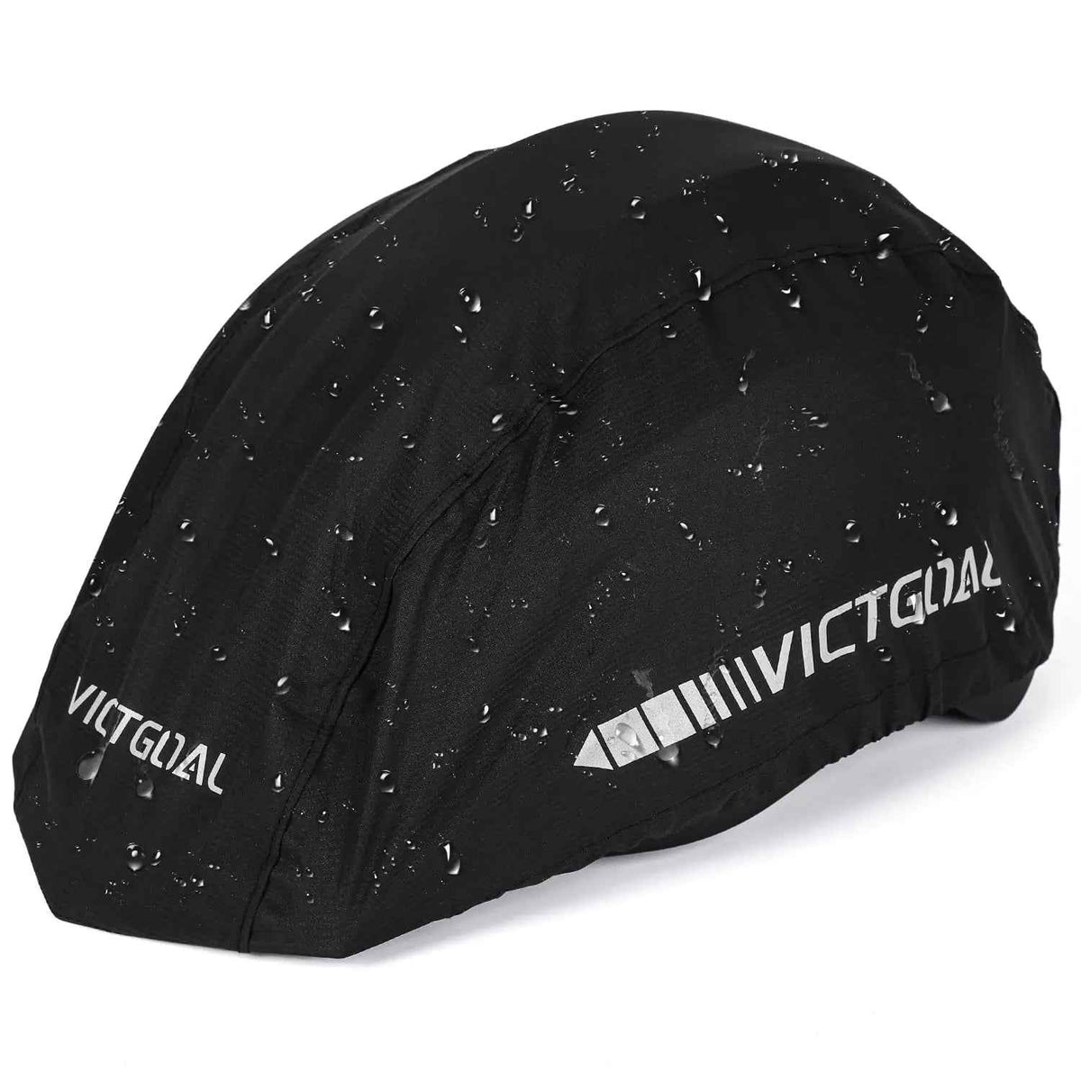 VICTGOAL Bike Helmet Cover with Reflective Stripes Waterproof Windproof Bicycle Helmets Rain Covers for Mountain Road Bike Cycling (Black) Feeling My Adventure