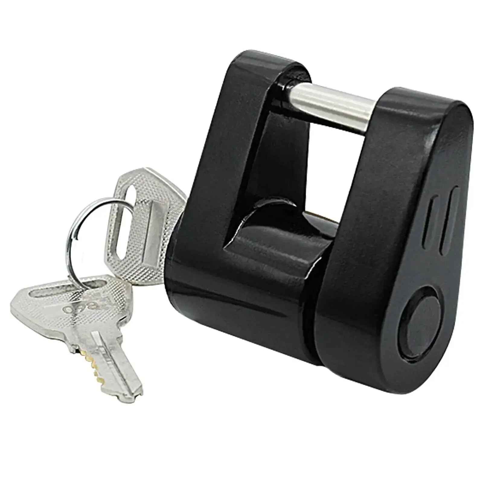 Trailer Hitch Coupler Lock Dia 1/4" Span 3/4" For Tow Boat RV Truck Car + 2 Keys Feeling My Adventure