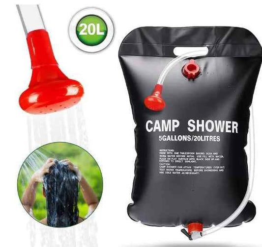 20L Camping Shower Bag with Solar Heating – Portable Outdoor Shower - Feeling My Adventure