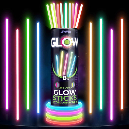 Radiant 600-Pack Glow Sticks for Parties 8-Inch Feeling My Adventure