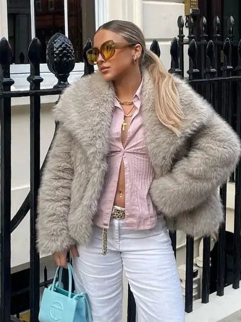 Chic Winter Plush Coat Feeling My Adventure